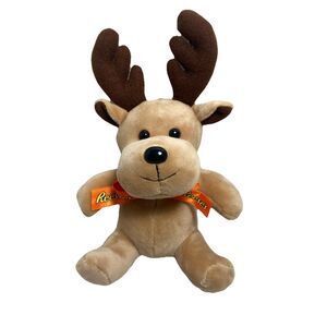 Reeces Brown Reindeer w Antlers Sitting Plush Stuffed Animal Candy Advertising